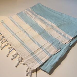 NWOT, Turkish towel, blue and white.